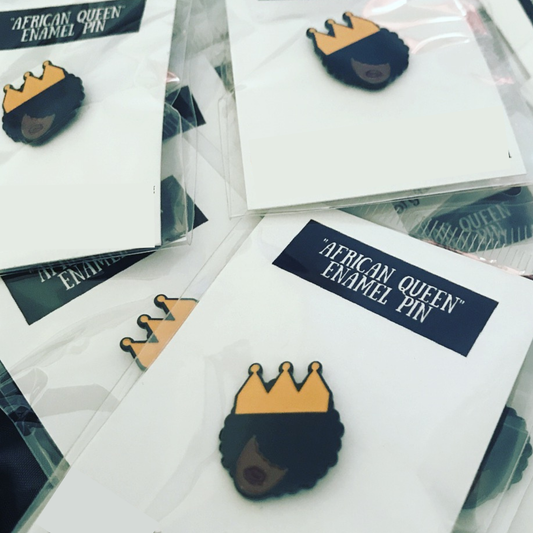 African Queen Crown Pin